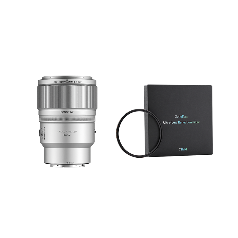 SongRaw 50MM F1.2 MS Lens with 72mm Ultra-Low Reflection Filter